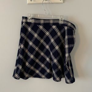 AEROPOSTALE Navy and White Plaid Skirt